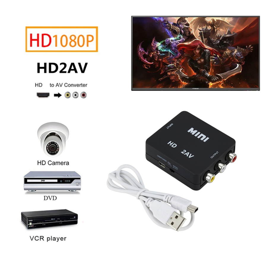 HDTV Dönüştürücü Kutusu RCA AV - Gaming Console Box incelemesi ve fiyatı