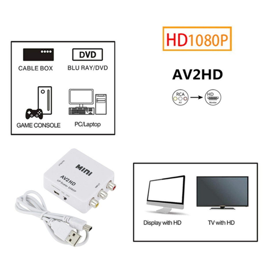HDTV Dönüştürücü Kutusu RCA AV - Gaming Console Box incelemesi ve fiyatı